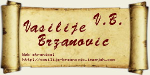 Vasilije Brzanović vizit kartica